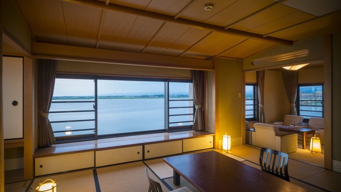 【パノラマビュー特別室限定】景色がごちそう。柴山潟が一番美しく見える広々とした角部屋